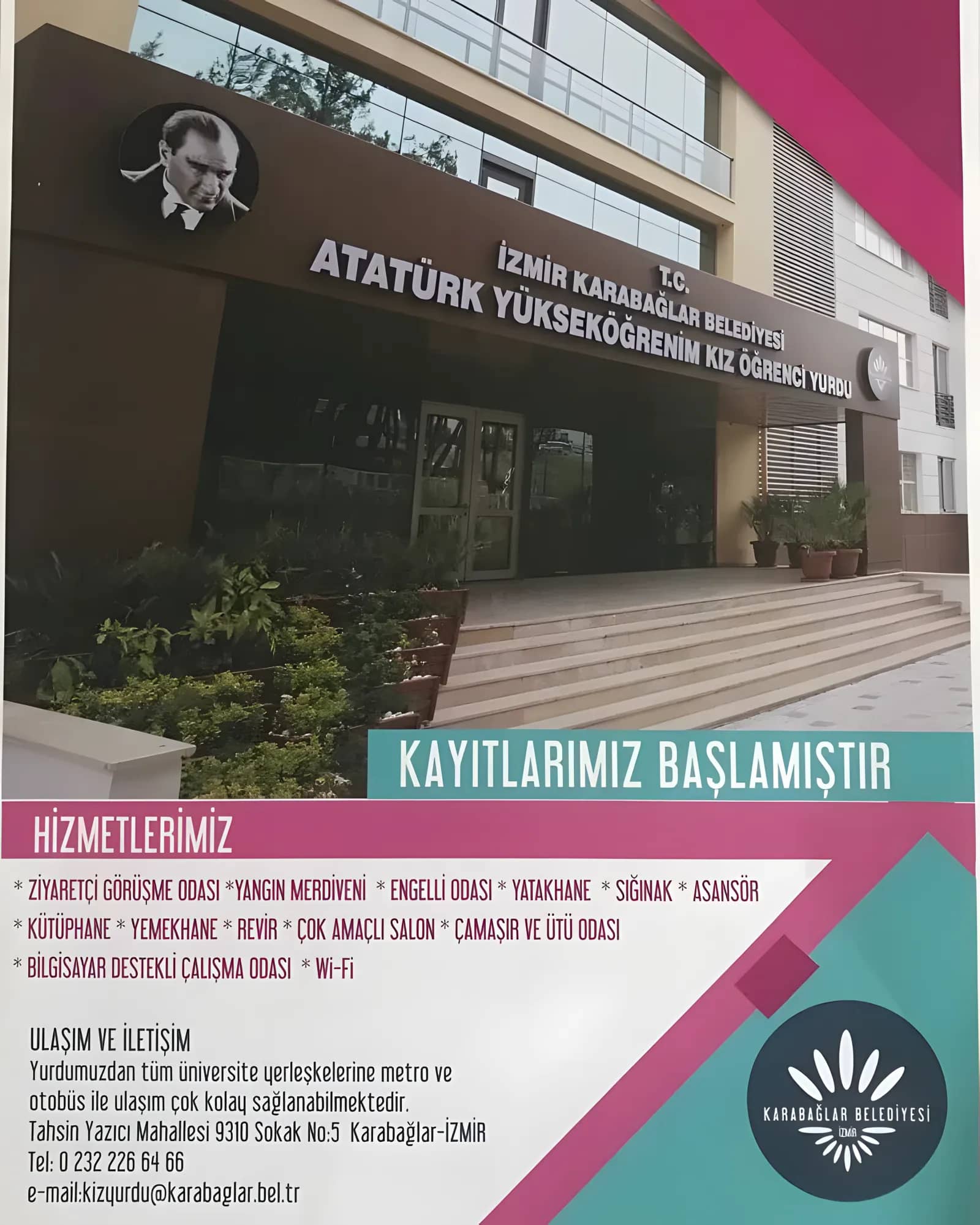 Karabağlar Belediyesi Atatürk Yükseköğrenim Kız Öğrenci Yurdu Görsel 3
