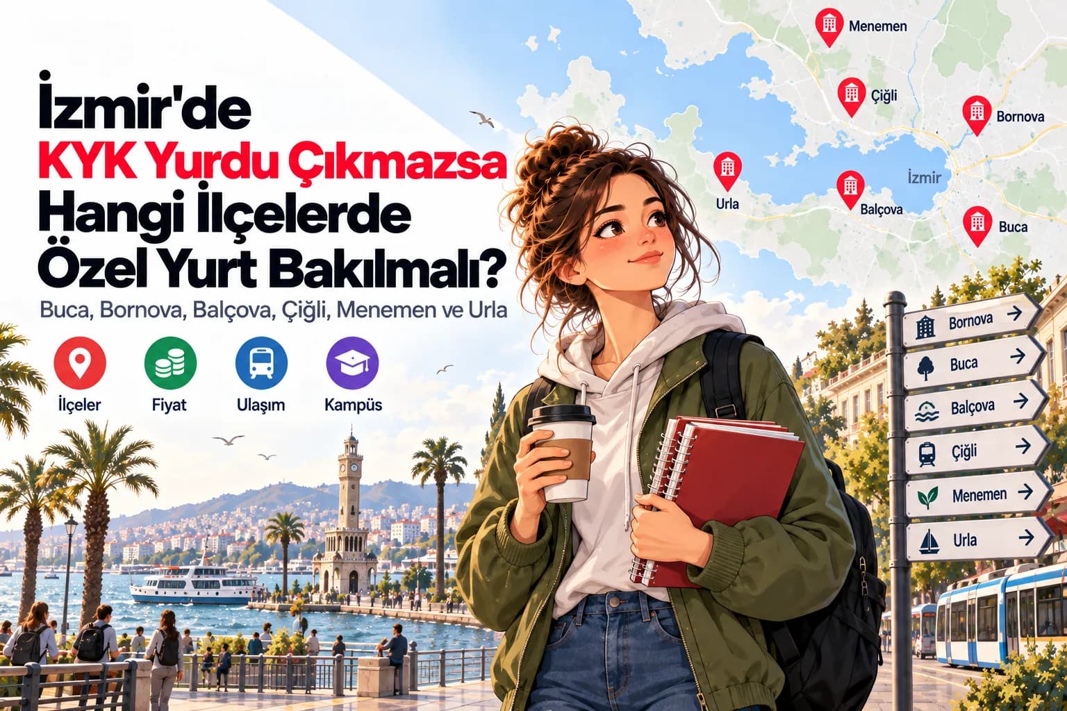İzmir’de KYK yurdu çıkmazsa özel yurt bakılabilecek ilçeler rehberi