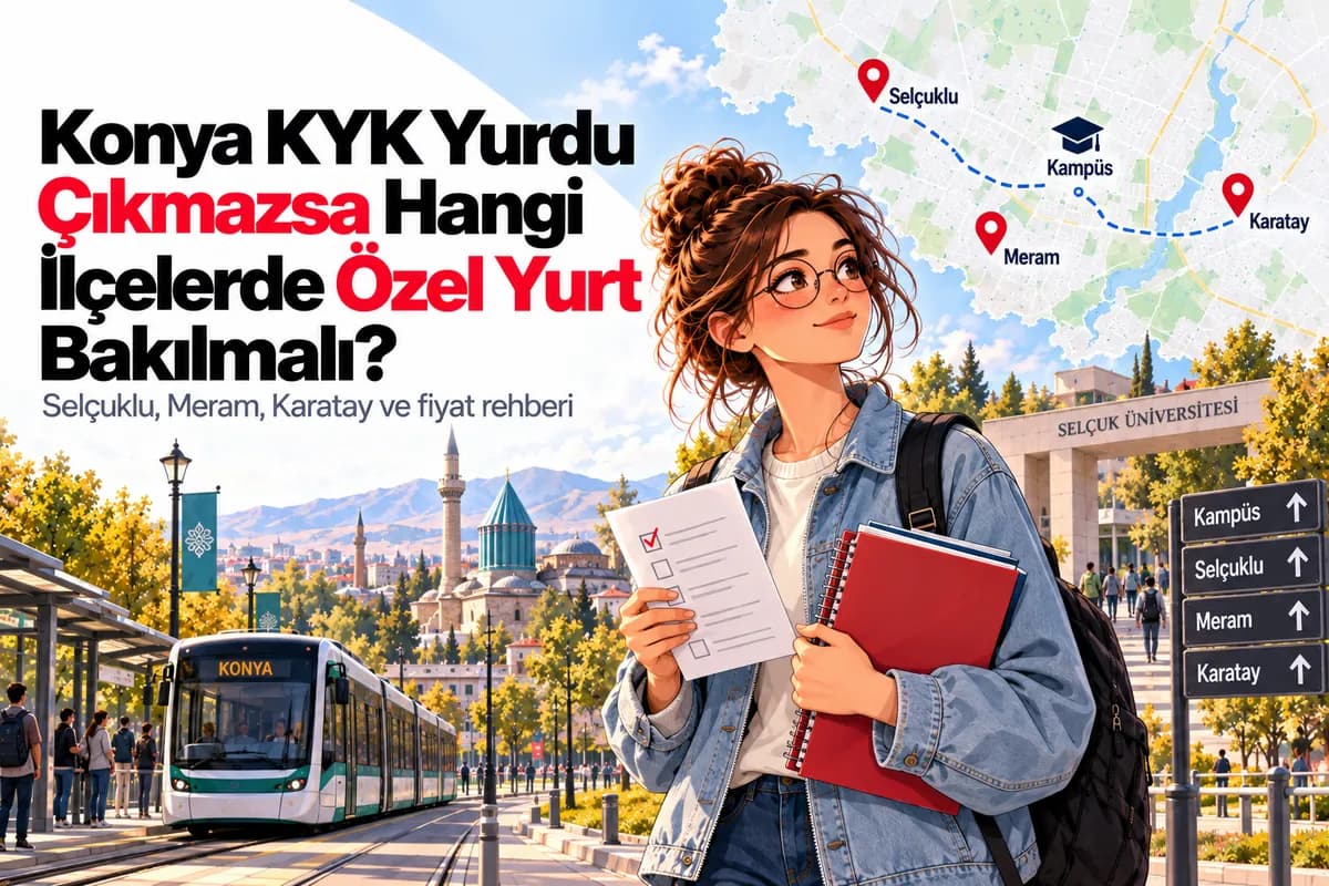 Konya KYK Yurdu Çıkmazsa Hangi İlçelerde Özel Yurt Bakılmalı?