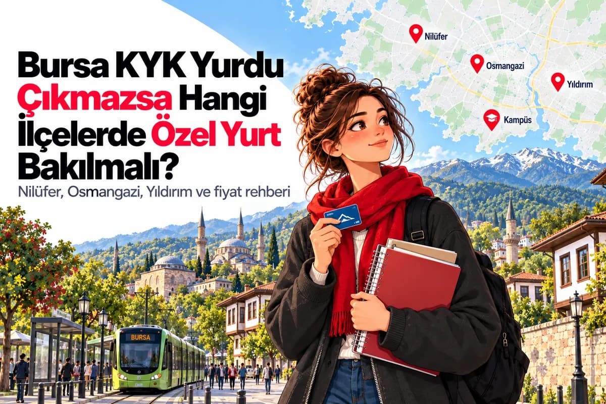 Bursa'da KYK yurdu çıkmazsa özel yurt bakılacak ilçeler rehberi