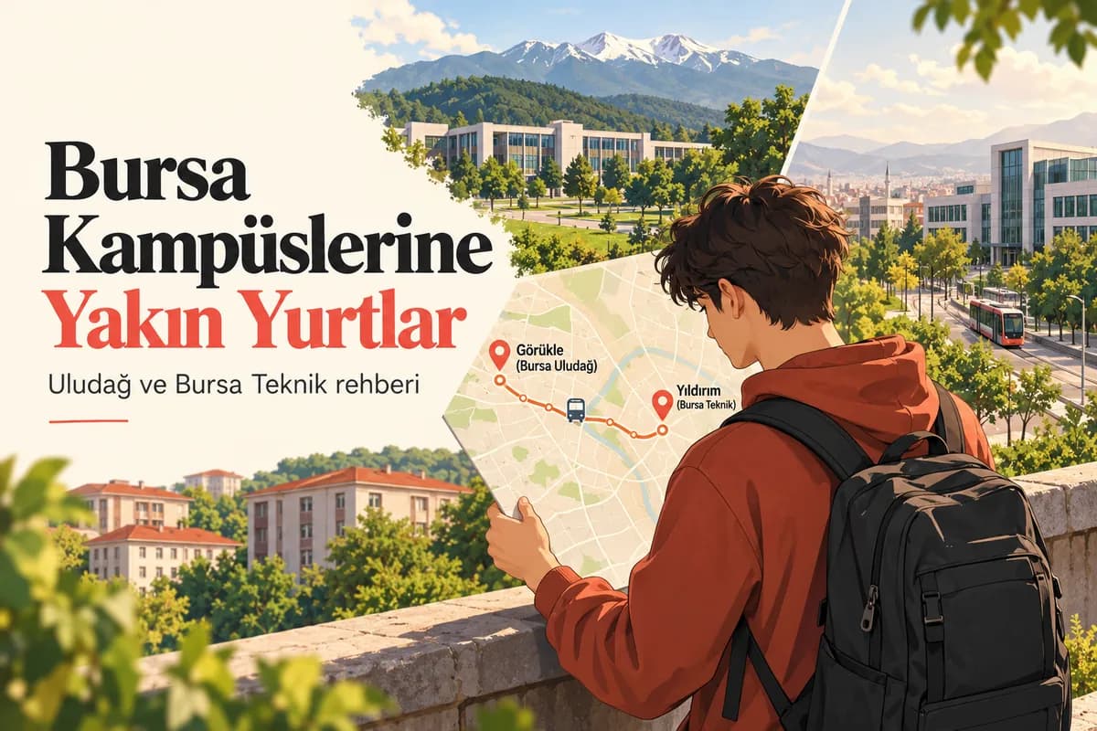 Bursa Uludağ ve Bursa Teknik Üniversitesi kampüslerine yakın öğrenci yurtları