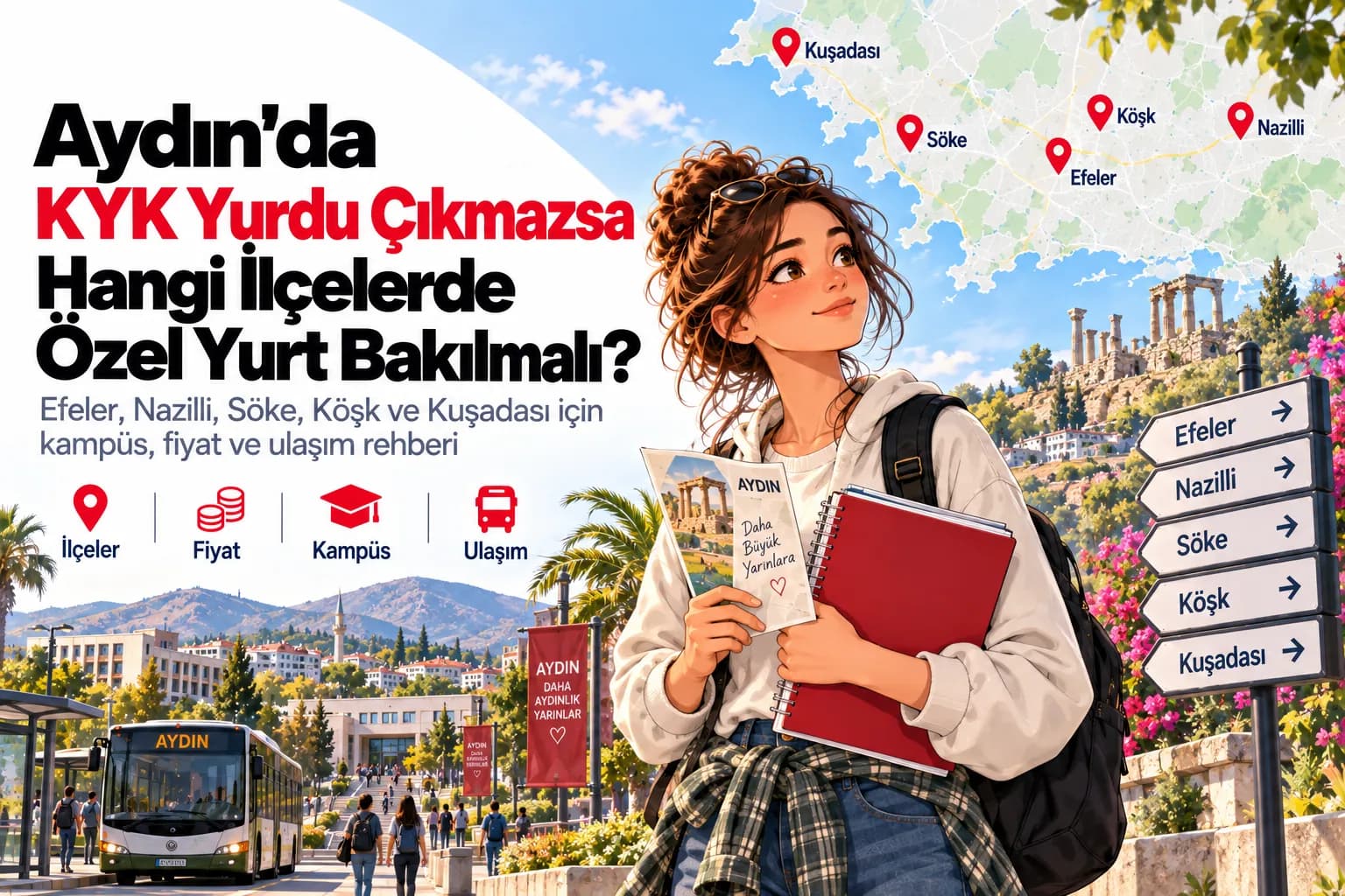 Aydın KYK Yurdu Çıkmazsa Hangi İlçelerde Özel Yurt Bakılmalı?