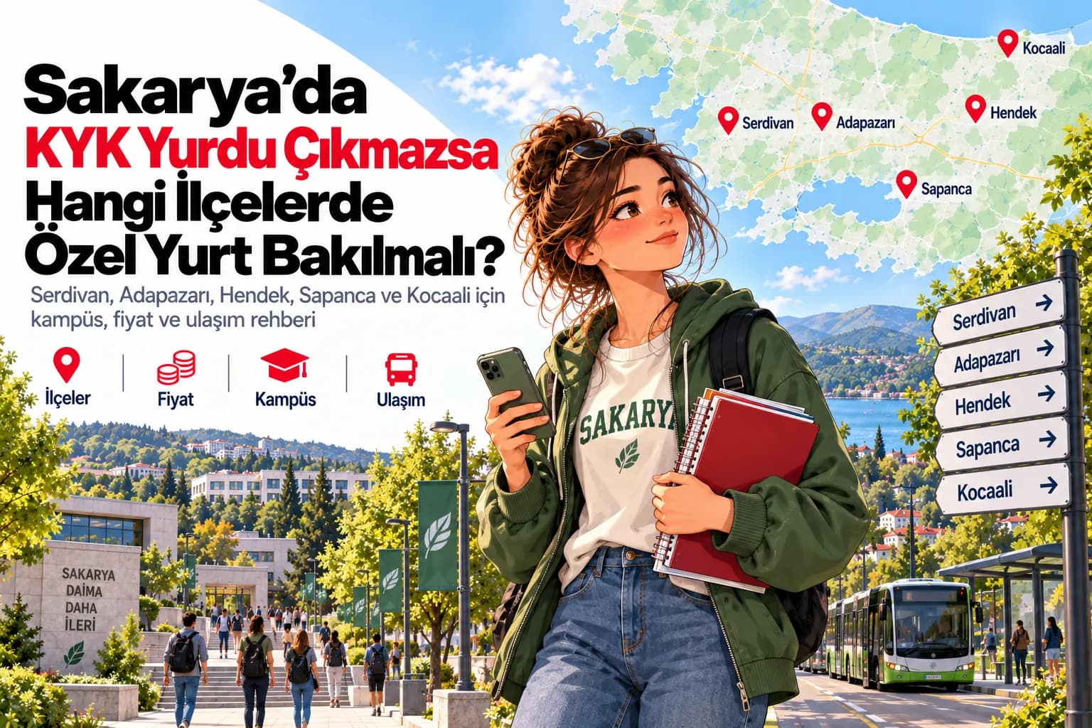 Sakarya KYK Yurdu Çıkmazsa Hangi İlçelerde Özel Yurt Bakılmalı?