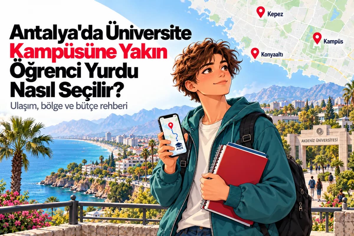 Antalya'da üniversite kampüsüne yakın öğrenci yurdu seçme rehberi