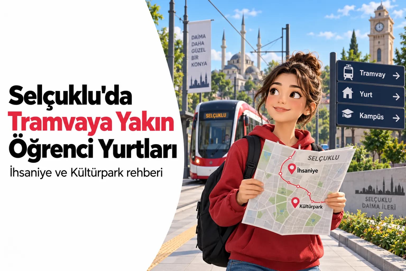 Selçuklu'da Tramvaya Yakın Öğrenci Yurtları: İhsaniye ve Kültürpark Rehberi