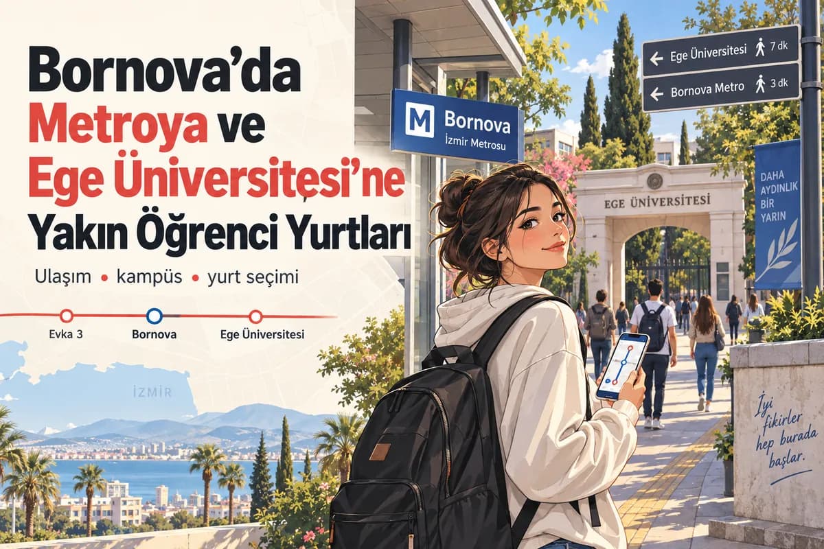Bornova’da metro ve Ege Üniversitesi’ne yakın öğrenci yurtları rehberi