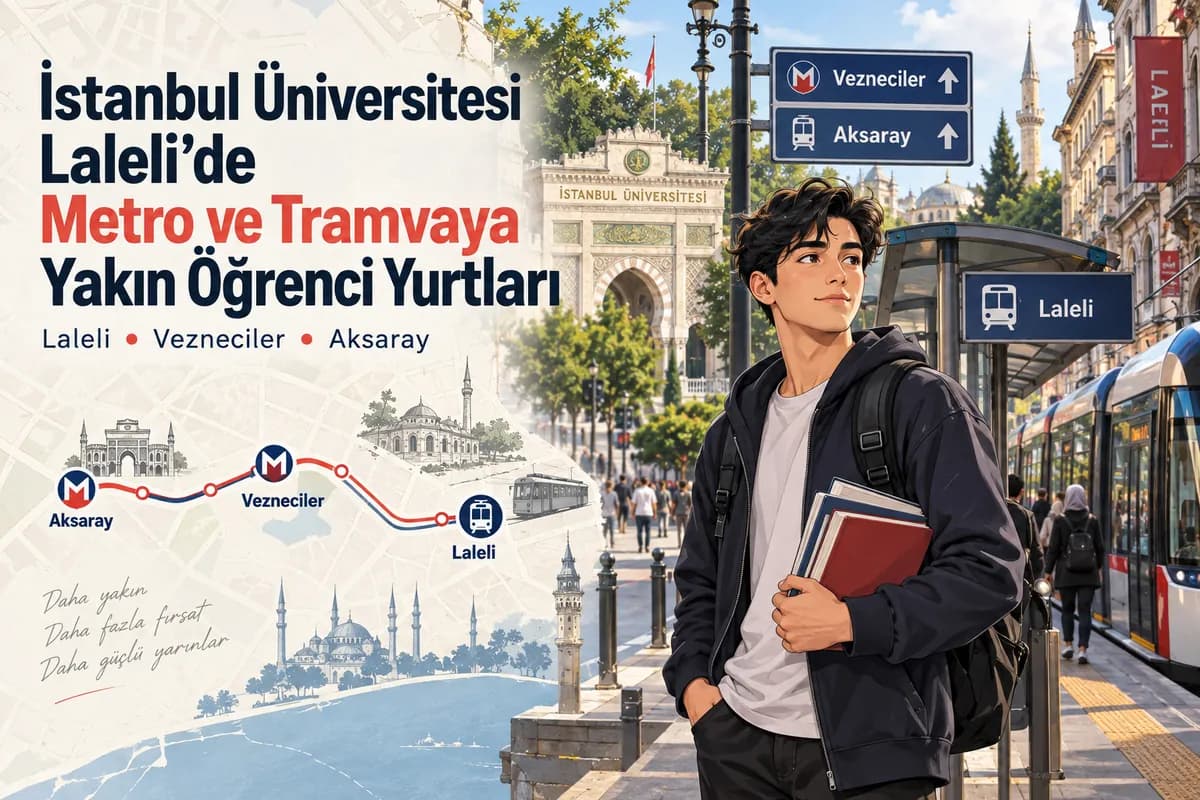 İstanbul Üniversitesi Laleli'de Metro ve Tramvaya Yakın Öğrenci Yurtları