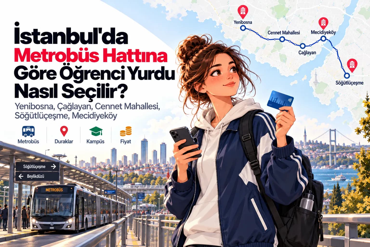 İstanbul’da metrobüs hattına göre öğrenci yurdu seçme rehberi