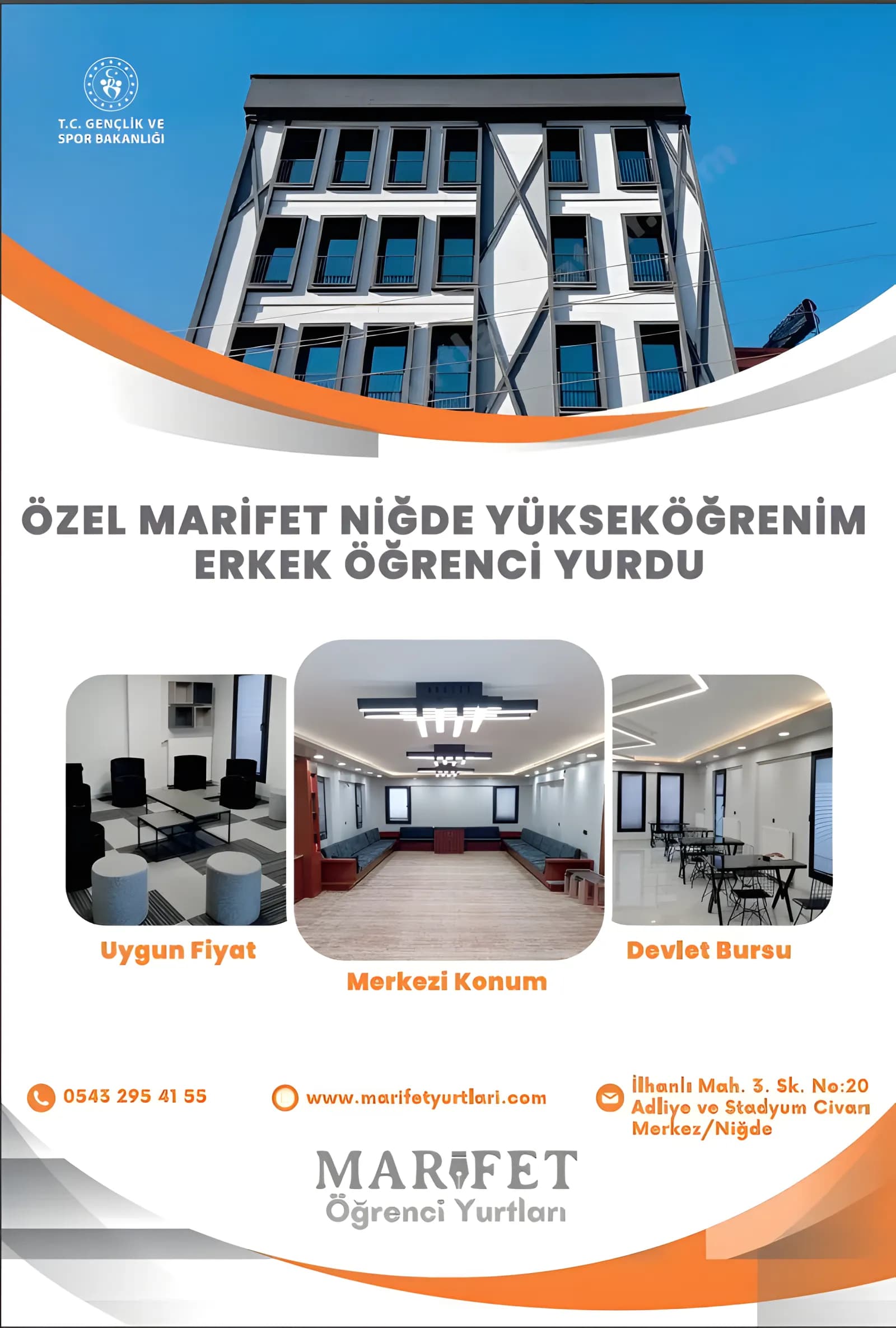 Özel Marifet Niğde Yükseköğrenim Erkek Öğrenci Yurdu Küçük Resim 6