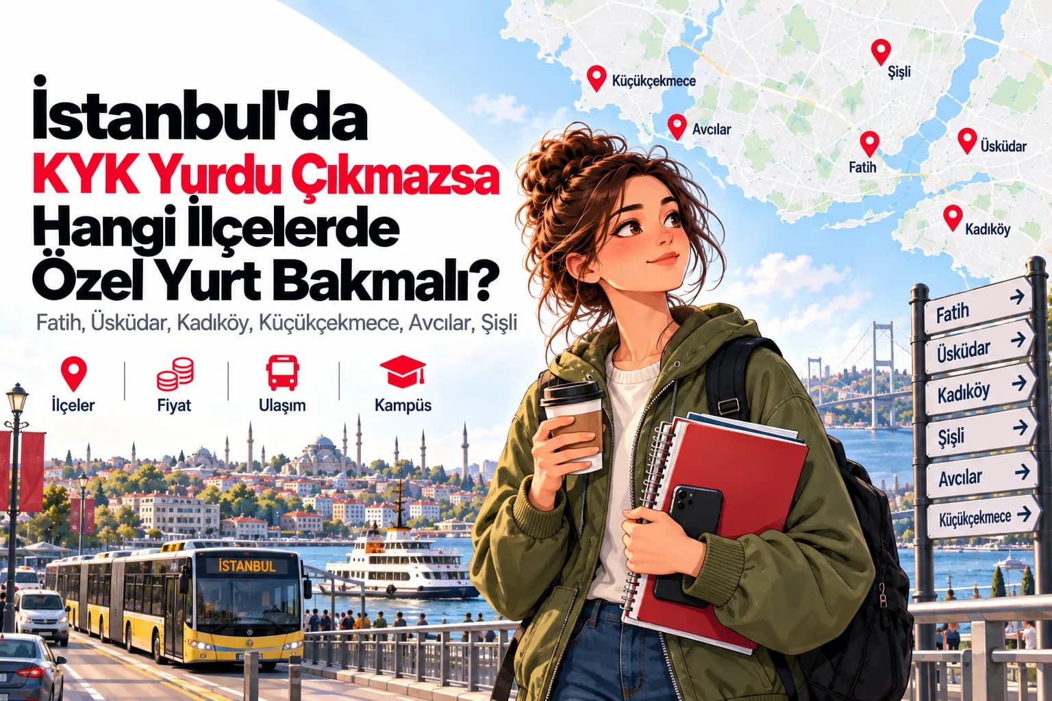 İstanbul’da KYK yurdu çıkmazsa özel yurt bakılabilecek ilçeler rehberi