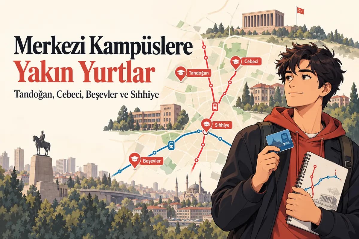 Ankara’da Tandoğan, Cebeci, Beşevler ve Sıhhiye kampüslerine yakın yurtlar