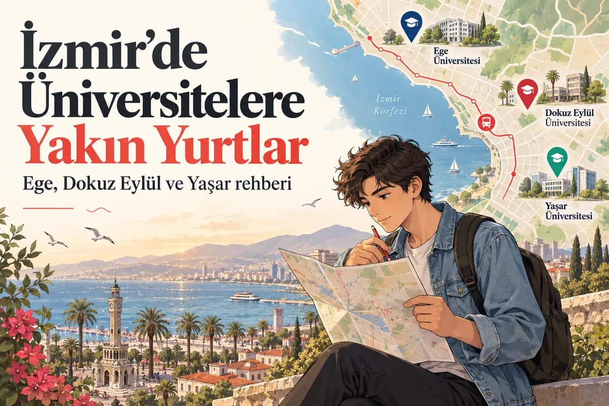 İzmir’de Ege, Dokuz Eylül ve Yaşar Üniversitesi çevresindeki öğrenci yurtları