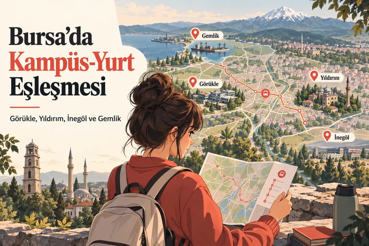 Bursa’da Görükle, Yıldırım, İnegöl ve Gemlik için kampüs-yurt eşleşmesi