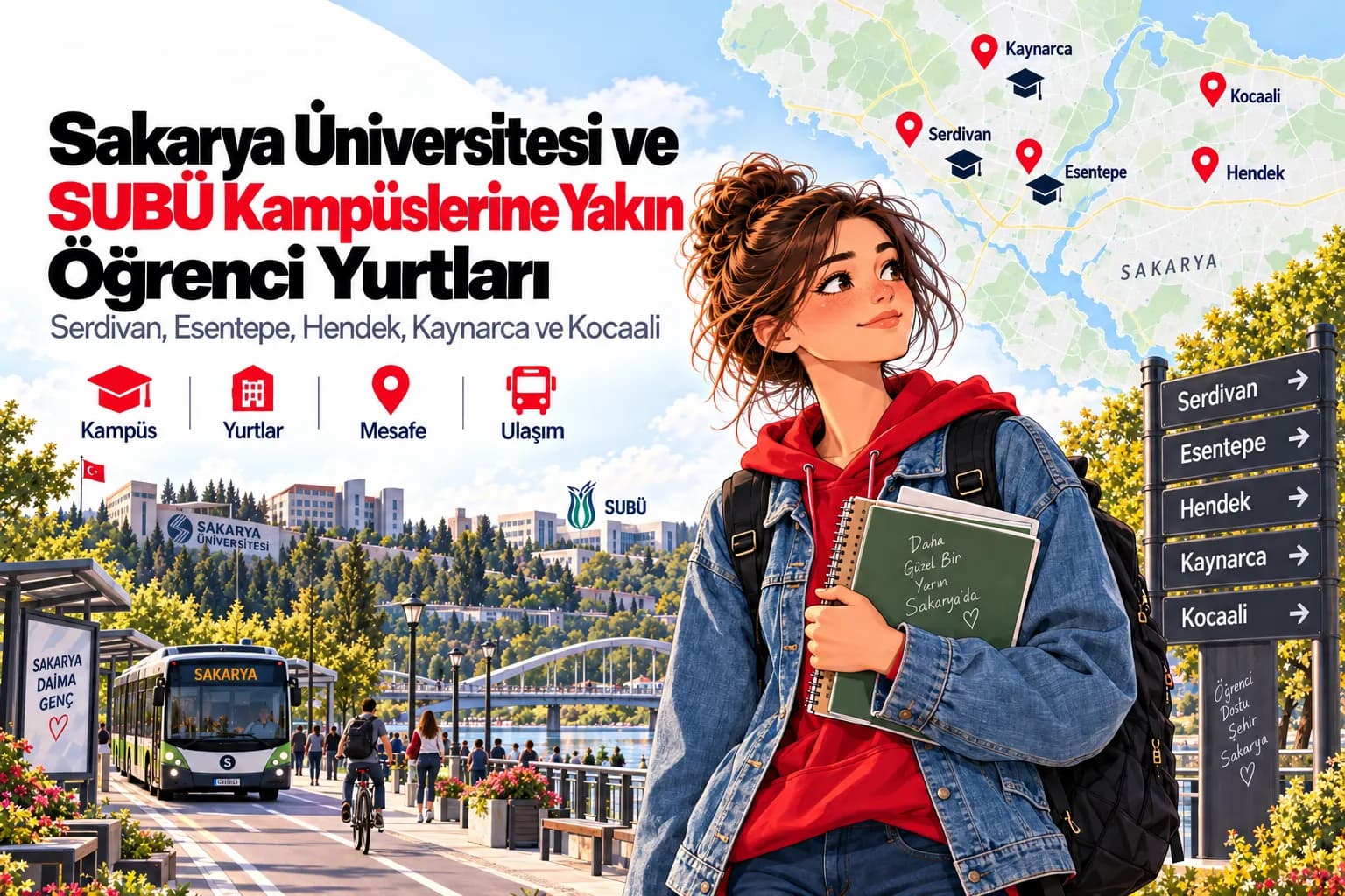 Sakarya Üniversitesi ve SUBÜ Kampüslerine Yakın Öğrenci Yurtları