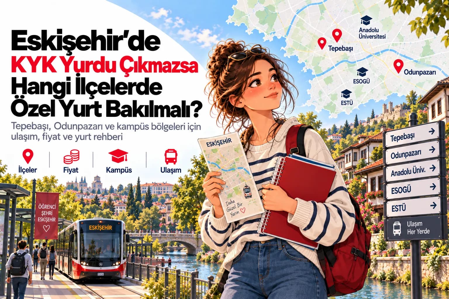 Eskişehir'de KYK yurdu çıkmazsa özel yurt bakılacak ilçeler rehberi