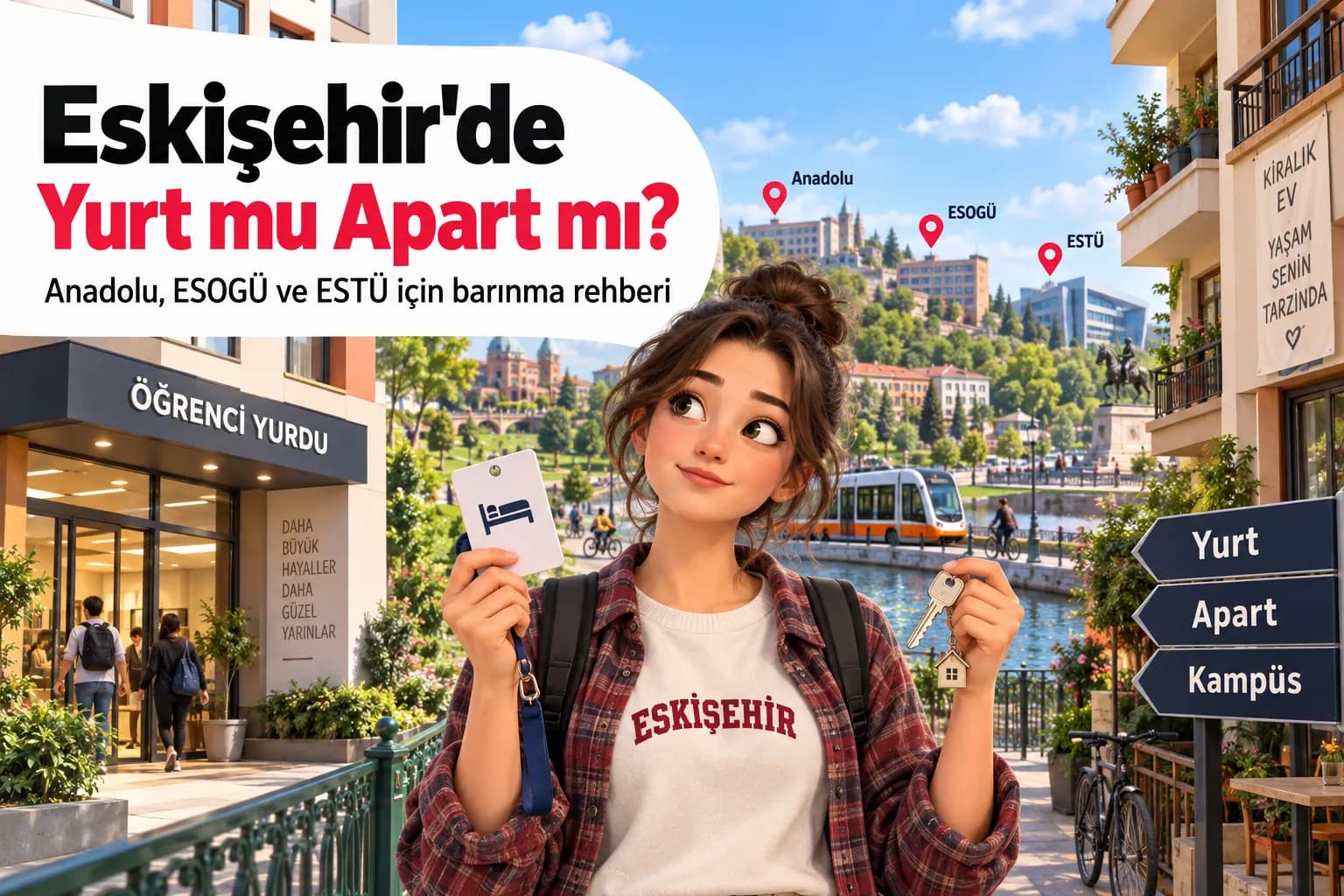 Eskişehir'de Yurt mu Apart mı? Anadolu, ESOGÜ ve ESTÜ İçin Barınma Rehberi