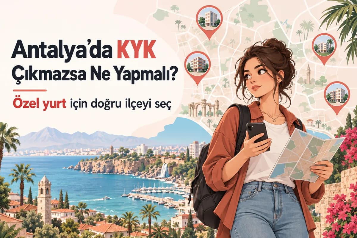 Antalya’da KYK yurdu çıkmadığında özel yurt için ilçe seçme rehberi