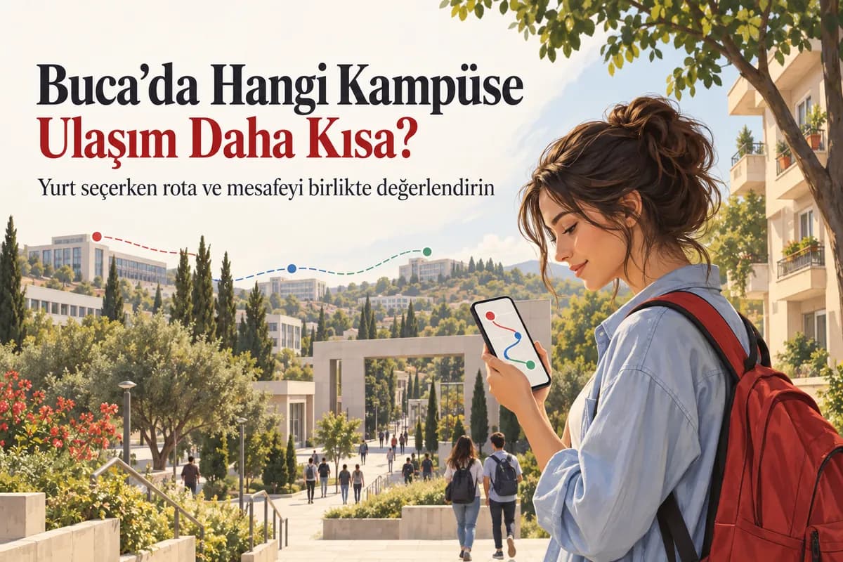 Buca’da öğrenci yurtlarından kampüslere ulaşım rehberi