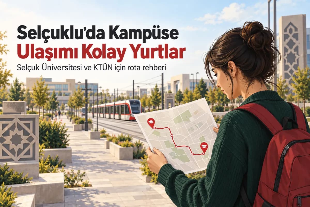 Selçuklu’da üniversite kampüslerine ulaşım için yurt rehberi