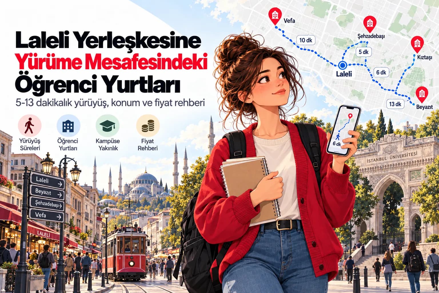 İstanbul Üniversitesi Laleli Yerleşkesine yürüme mesafesindeki öğrenci yurtları