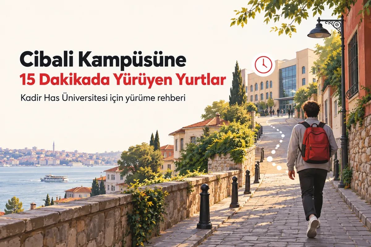 Kadir Has Üniversitesi Cibali Kampüsüne yürüyerek yakın yurtlar