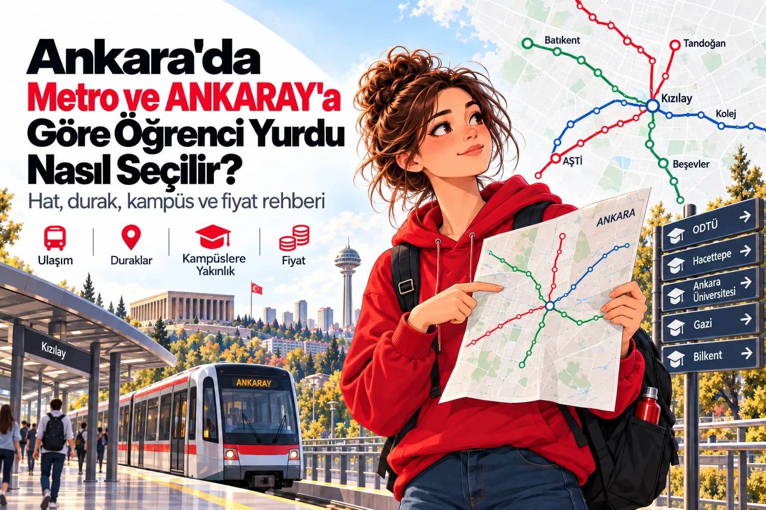 Ankara’da Metro ve ANKARAY yakınında öğrenci yurdu seçme rehberi