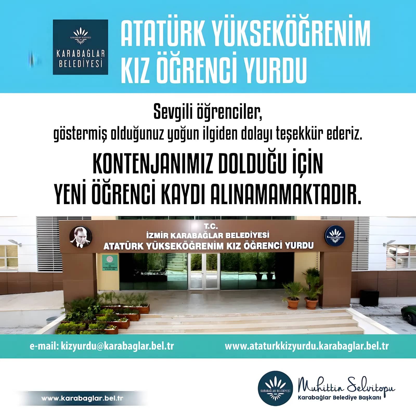 Karabağlar Belediyesi Atatürk Yükseköğrenim Kız Öğrenci Yurdu Görsel 4